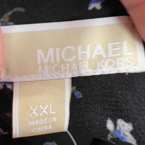 Michael Kors Women's Plus Floral Print Chain- Neck Wide Leg Jumpsuit XXL NWT - Picture 7 of 11